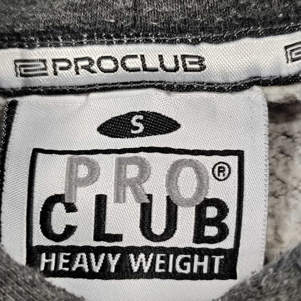 Pro Club Heavyweight Charcoal Gray Hoodie Sweatshirt teen Size S baggy pullover - Picture 7 of 9